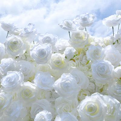 BD060-1 5D Fabric Artificial Flower Backdrop Rolling Up Curtain Flower Wall - 8ft*8ft