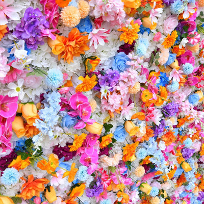 BD-120 5D Fabric Artificial Flower Backdrop Rolling Up Curtain Grass Wall - 8ft*8ft