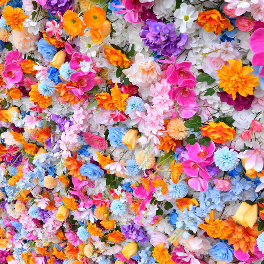 BD-120 5D Fabric Artificial Flower Backdrop Rolling Up Curtain Grass Wall - 8ft*8ft