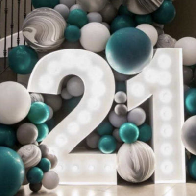 Metal Vintage LED 4ft Marquee Letter Numbers Freestanding Custom 26 Letters - White