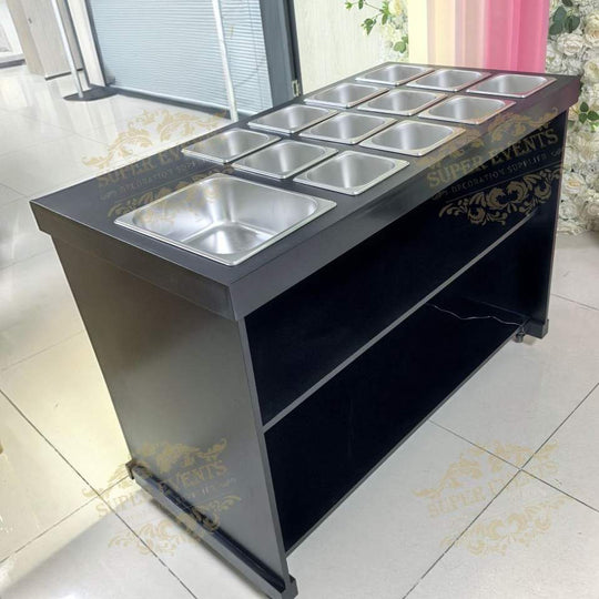 Commercial Mobile Candy Cart with Wheels - Professional Grade Food &amp; Dessert Display Station