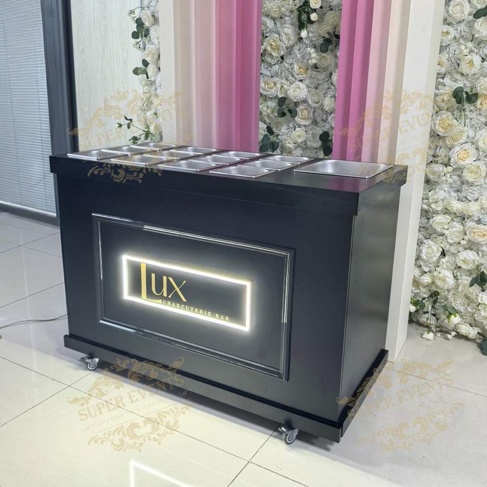 Commercial Mobile Candy Cart with Wheels - Professional Grade Food & Dessert Display Station