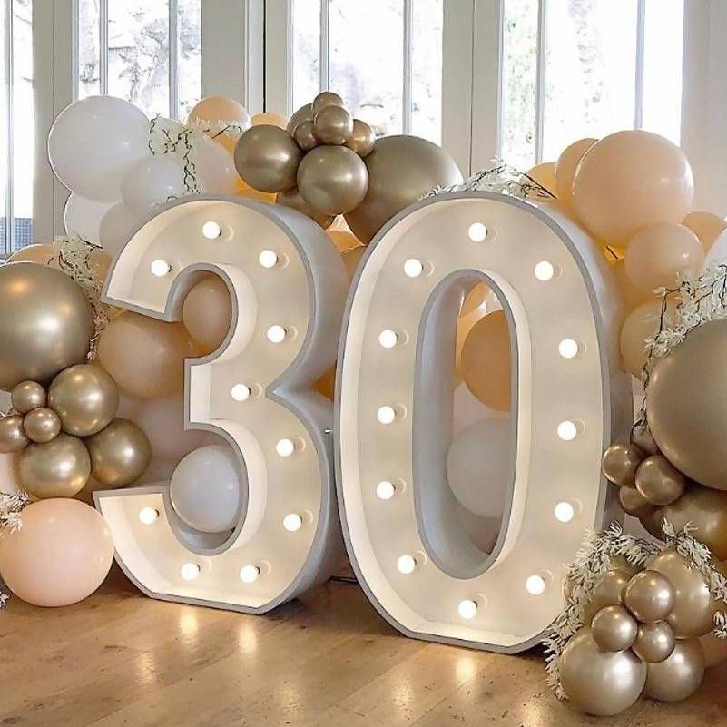 Metal Vintage LED 4ft Marquee Letter Numbers Freestanding Custom 26 Letters - White