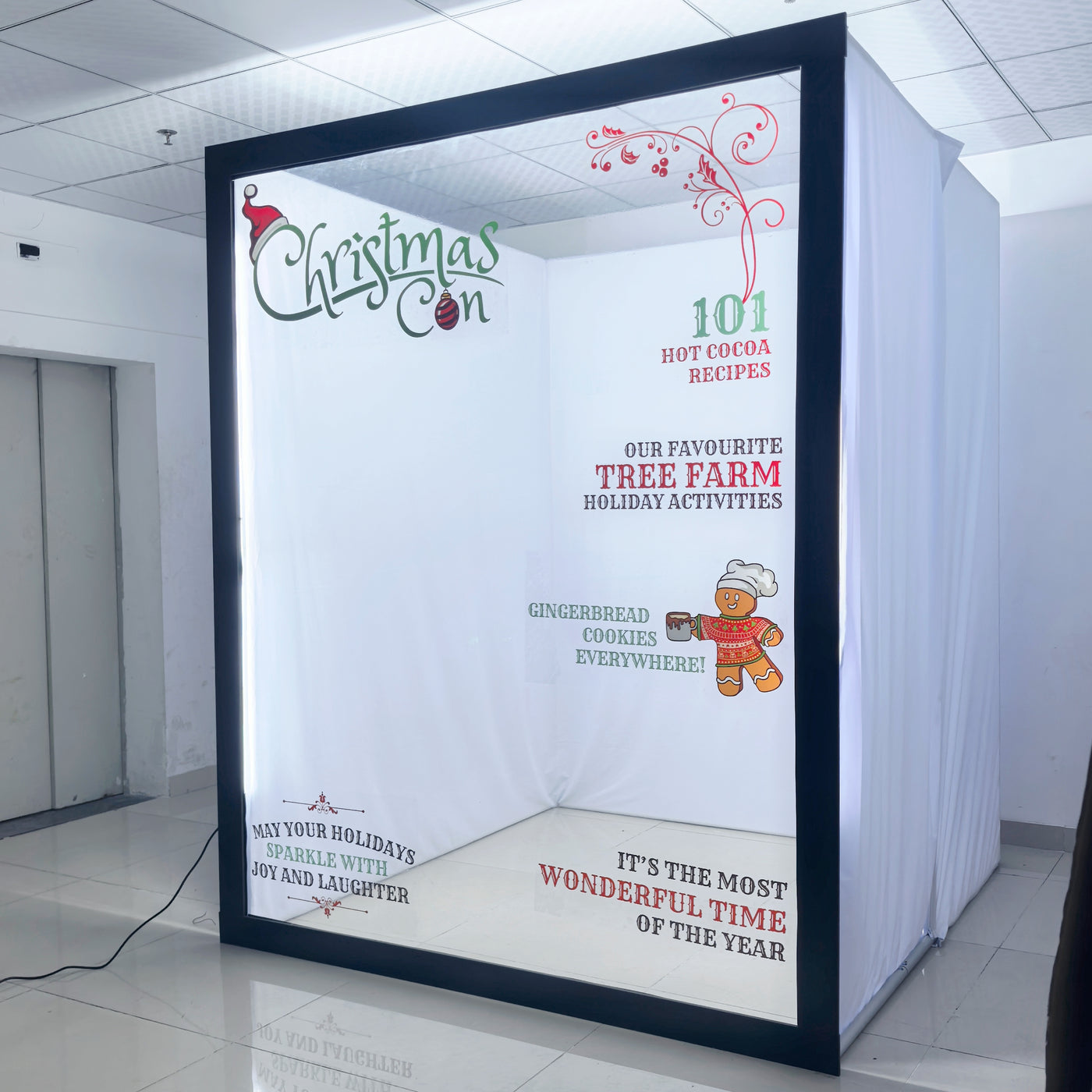 Weddings Photography Background Aluminum+PVC Magazine Photo Booth Box Backdrop Event Booth