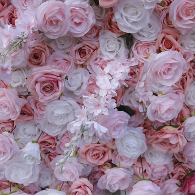 BD-102 3D Fabric Artificial Flower Backdrop Rolling Up Curtain Flower Wall - 8ft*8ft