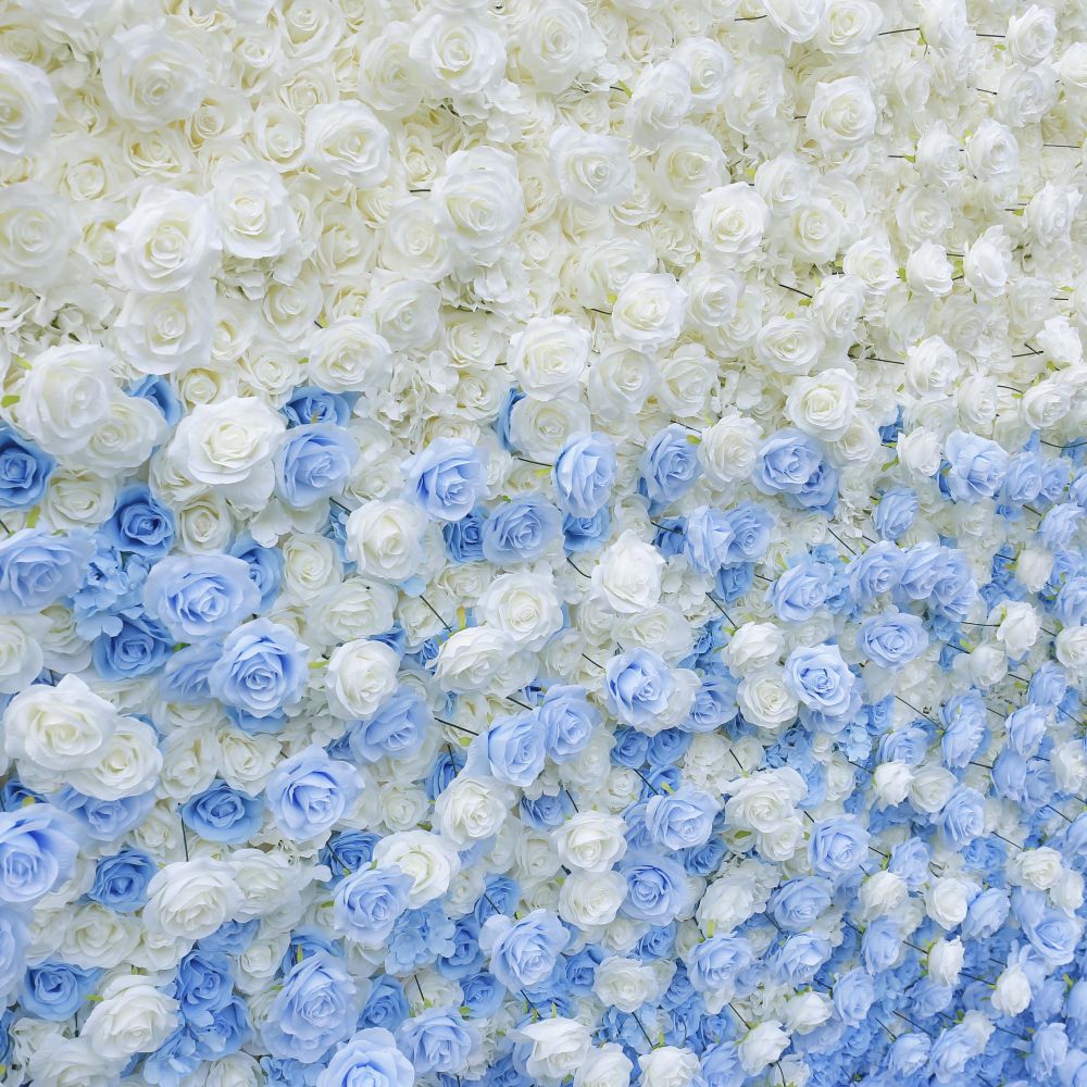 BDJ-105 5D Fabric Artificial Flower Backdrop Rolling Up Curtain Flower Wall - 8ft*8ft
