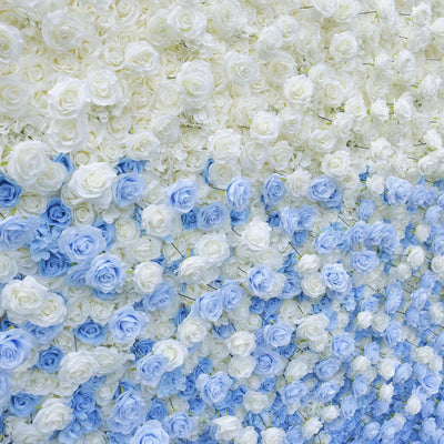 BDJ-105 5D Fabric Artificial Flower Backdrop Rolling Up Curtain Flower Wall - 8ft*8ft