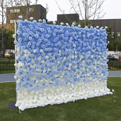 BDJ-105 5D Fabric Artificial Flower Backdrop Rolling Up Curtain Flower Wall - 8ft*8ft