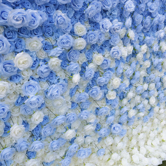 BDJ-105 5D Fabric Artificial Flower Backdrop Rolling Up Curtain Flower Wall - 8ft*8ft