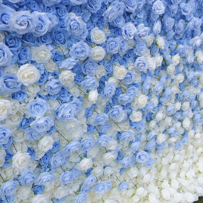 BDJ-105 5D Fabric Artificial Flower Backdrop Rolling Up Curtain Flower Wall - 8ft*8ft