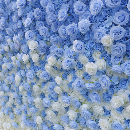 BDJ-105 5D Fabric Artificial Flower Backdrop Rolling Up Curtain Flower Wall - 8ft*8ft