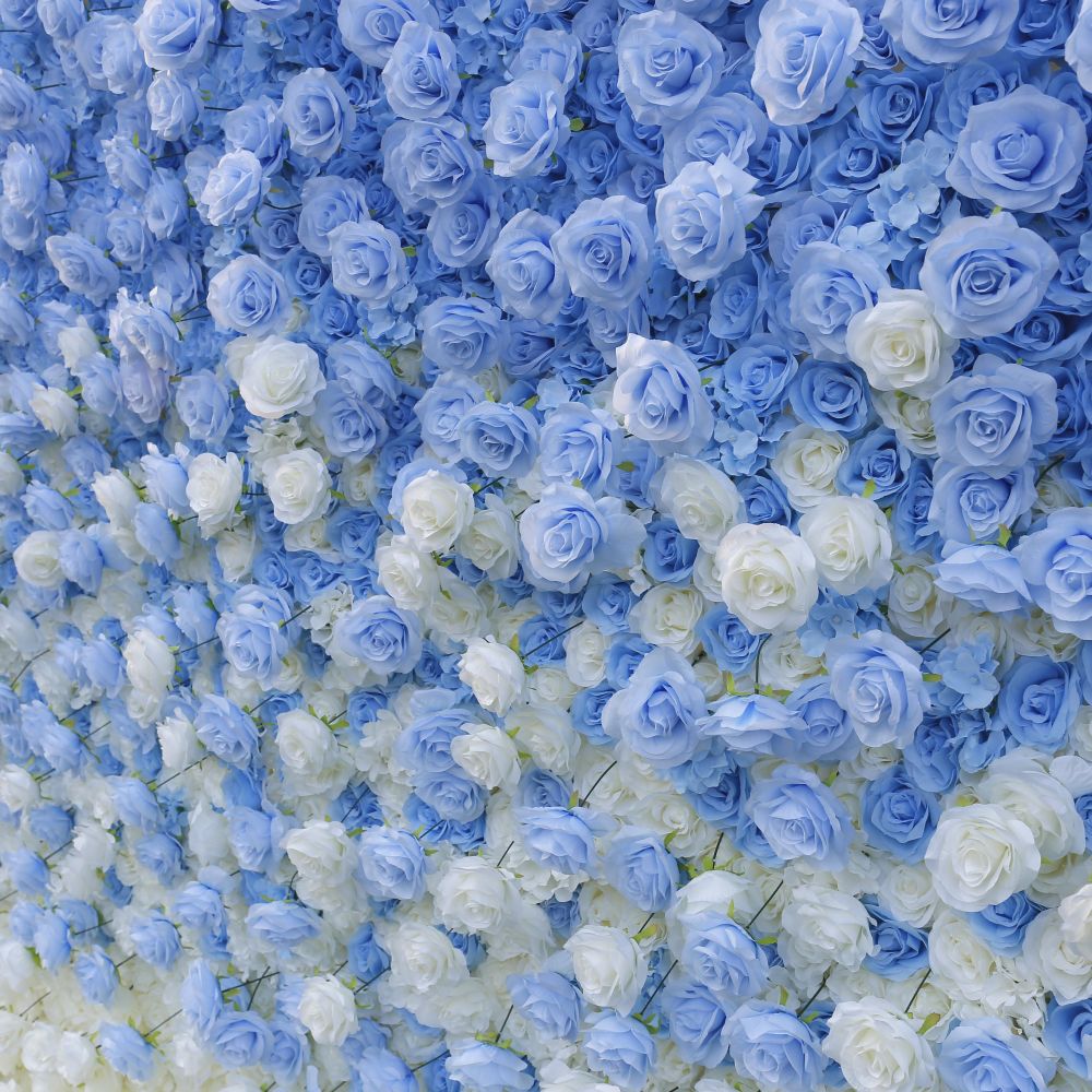 BDJ-105 5D Fabric Artificial Flower Backdrop Rolling Up Curtain Flower Wall - 8ft*8ft