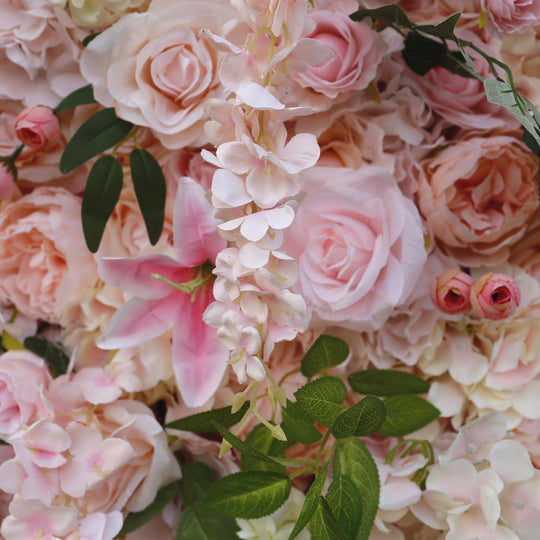 BD-062 5D Fabric Artificial Flower Backdrop Rolling Up Curtain Flower Wall - 8ft*8ft