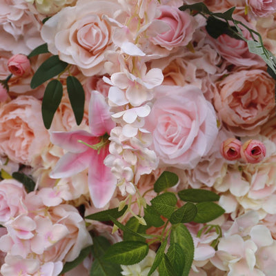 BD-062 5D Fabric Artificial Flower Backdrop Rolling Up Curtain Flower Wall - 8ft*8ft