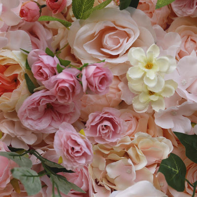 BD-062 5D Fabric Artificial Flower Backdrop Rolling Up Curtain Flower Wall - 8ft*8ft