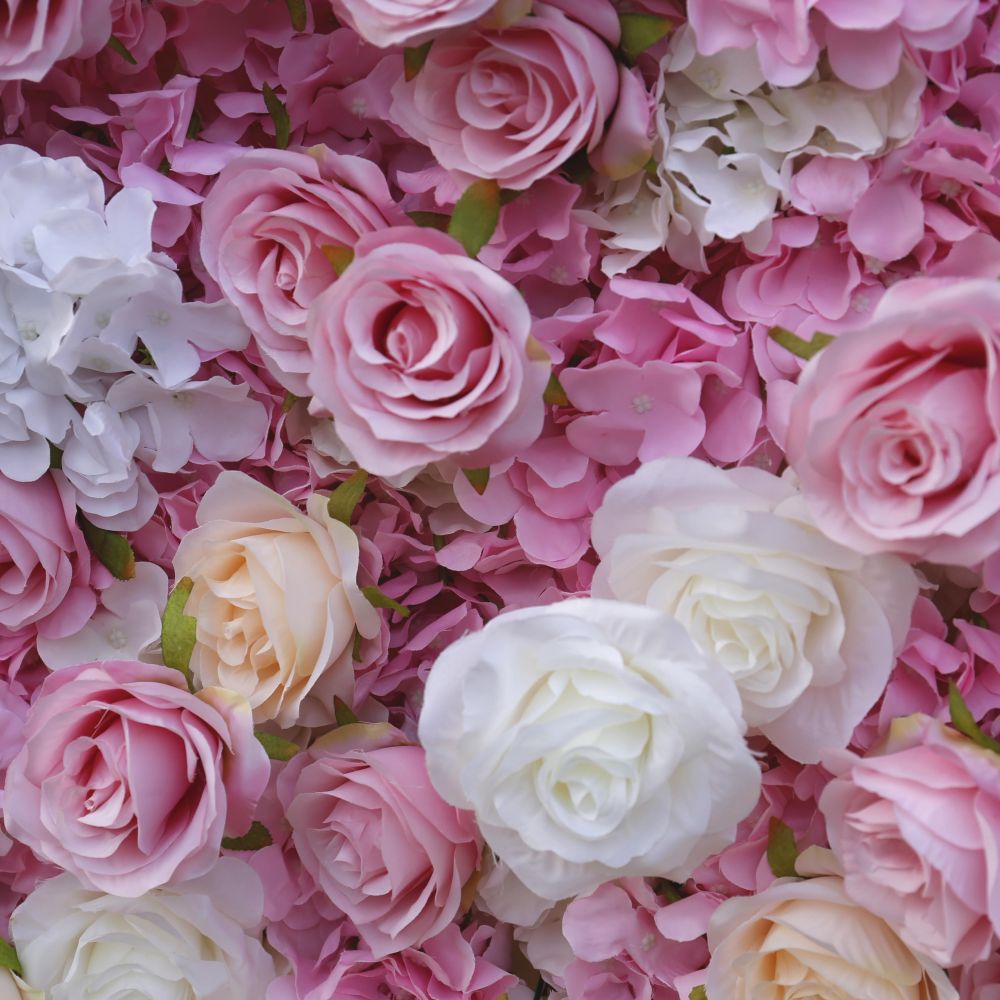 BDJ-127 5D Fabric Artificial Flower Backdrop Rolling Up Curtain Flower Wall - 8ft*8ft