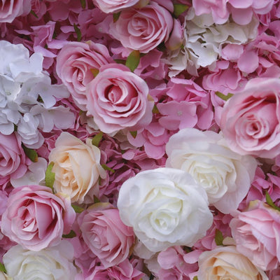 BDJ-127 5D Fabric Artificial Flower Backdrop Rolling Up Curtain Flower Wall - 8ft*8ft