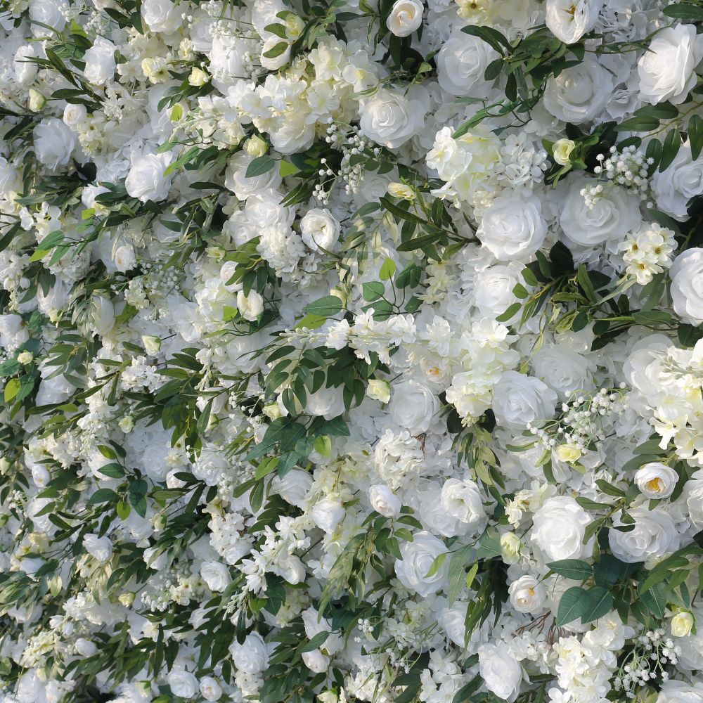 BD-126 5D Fabric Artificial Flower Backdrop Rolling Up Curtain Grass Wall - 8ft*8ft