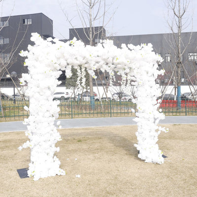 Square Artificial Silk Wedding Arch Flower Decoration Arrangement Floral Backdrop