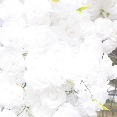 Square Artificial Silk Wedding Arch Flower Decoration Arrangement Floral Backdrop