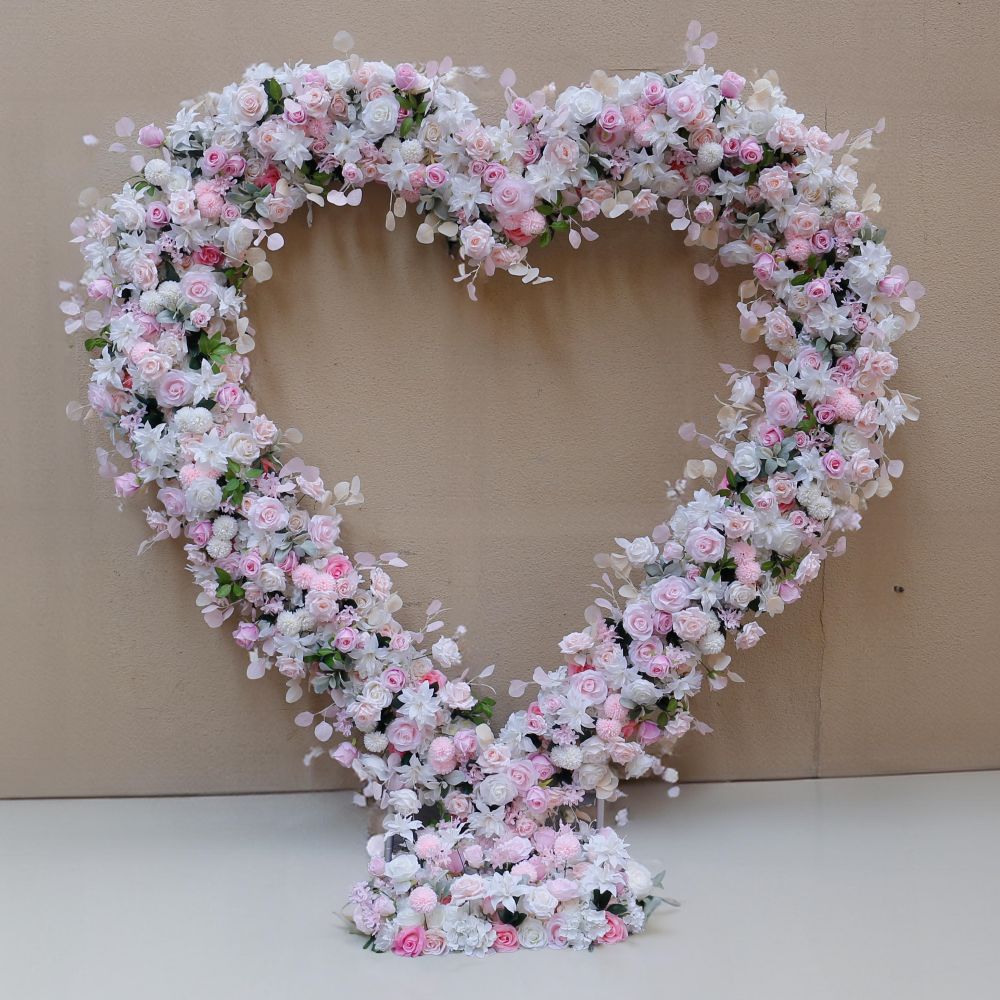 Heart Shaped Wedding Arch Flower Backdrop Arch Flower Runners Floral Arrangement