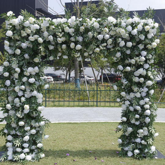 Square Artificial Silk Wedding Arch Flower Decoration Arrangement Floral Backdrop