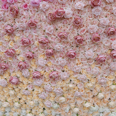 BDJ-007 3D Fabric Artificial Flower Backdrop Rolling Up Curtain Flower Wall - 8ft*8ft