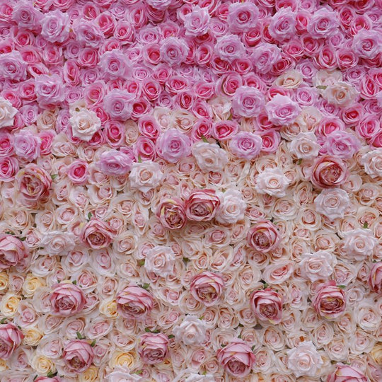 BDJ-007 3D Fabric Artificial Flower Backdrop Rolling Up Curtain Flower Wall - 8ft*8ft