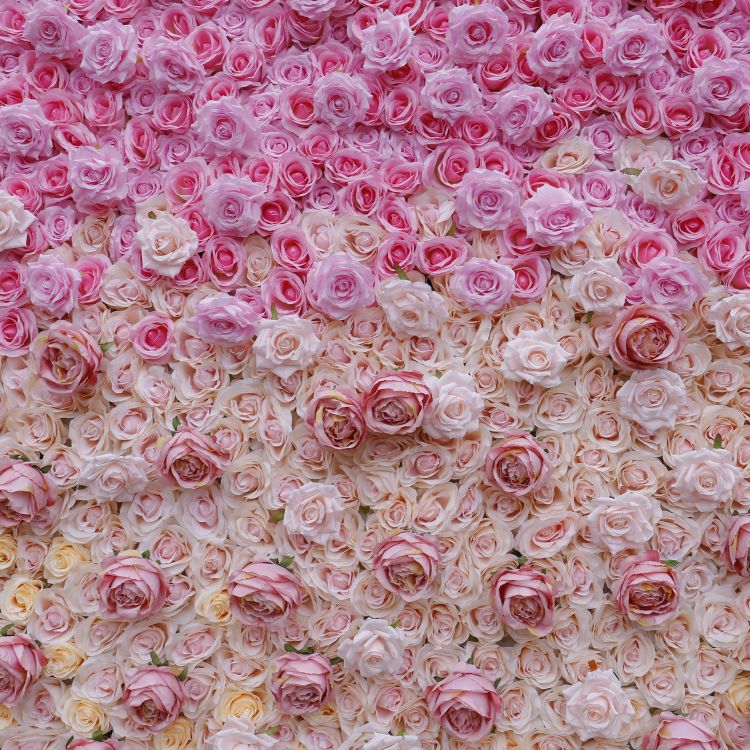 BDJ-007 3D Fabric Artificial Flower Backdrop Rolling Up Curtain Flower Wall - 8ft*8ft