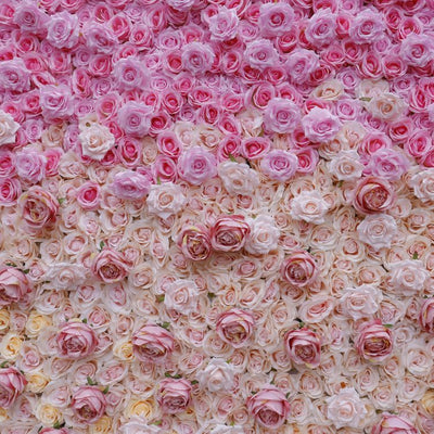 BDJ-007 3D Fabric Artificial Flower Backdrop Rolling Up Curtain Flower Wall - 8ft*8ft