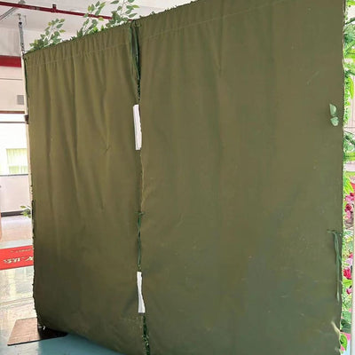 2D Fabric Artificial Green Wall Rolling Up Curtain Flower Wall - 8ft*8ft