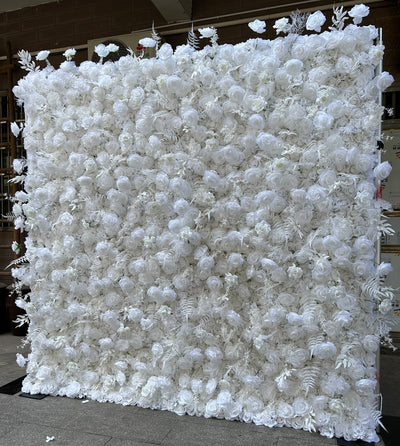 BD-060-1 5D Fabric Artificial Flower Backdrop Rolling Up Curtain Flower Wall - 8ft*8ft