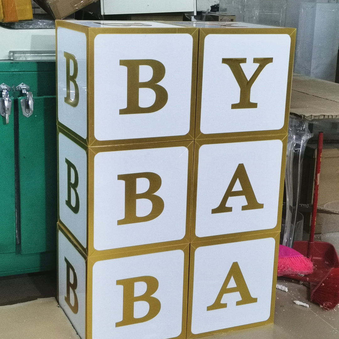 Letter Boxes A-Z for Boys Girls Baby Shower Decoration by Super-Event