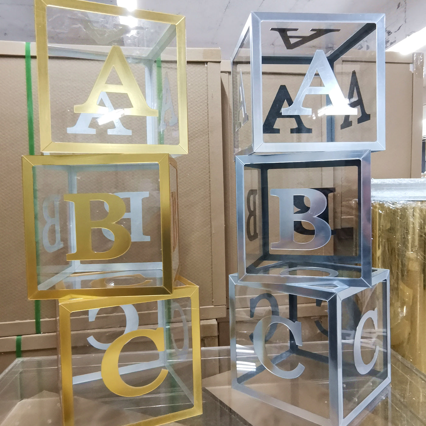 Letter Boxes A-Z for Boys Girls Baby Shower Decoration by Super-Event
