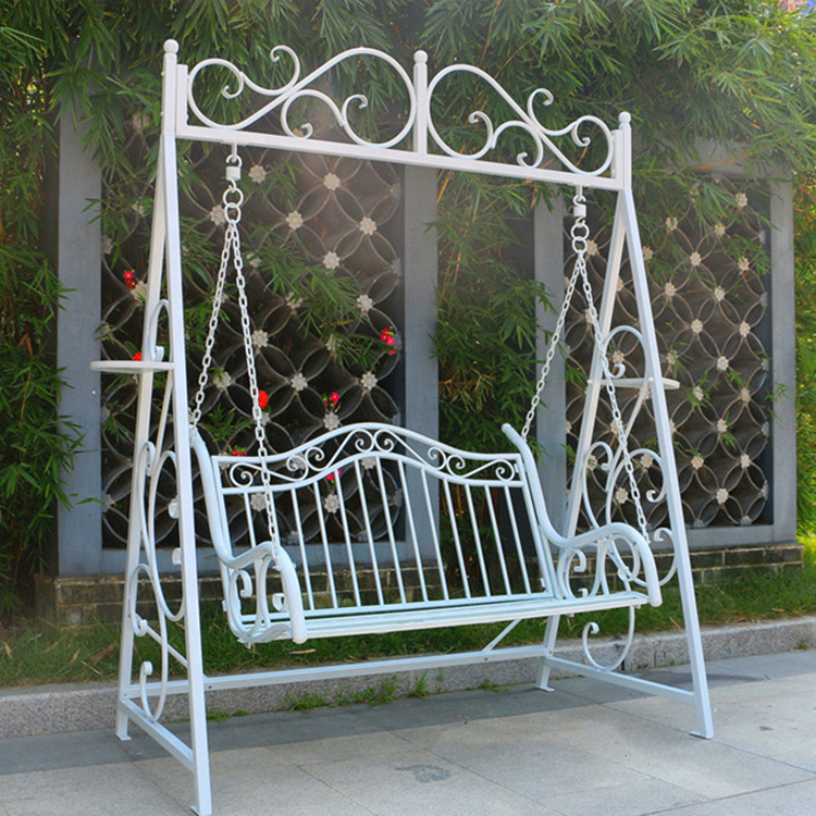 Metal Wedding Cake Suspended Stand Swing - White