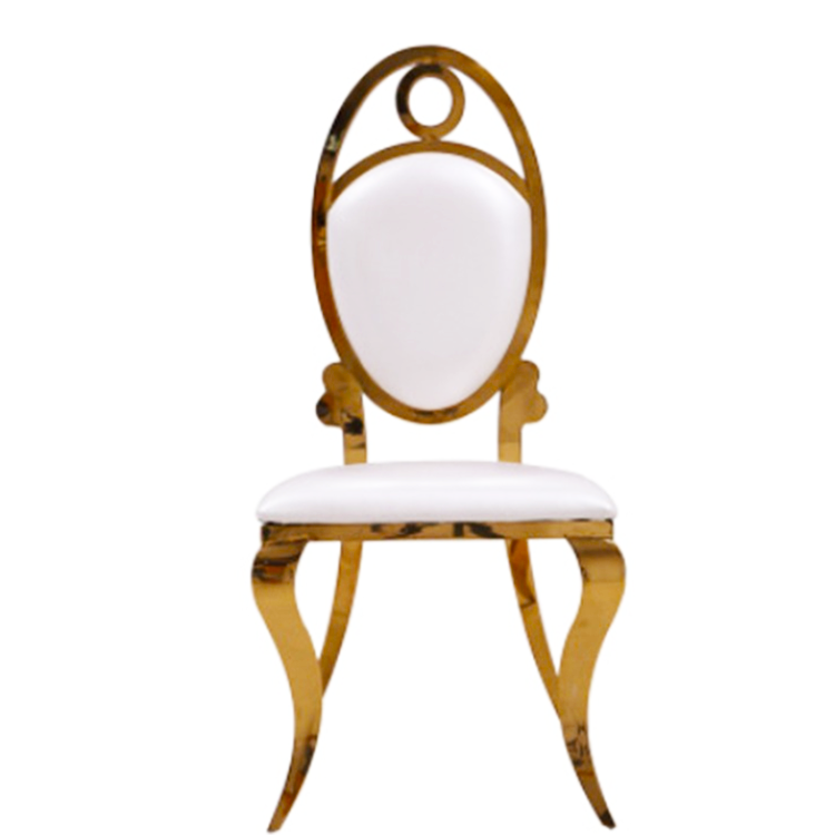 Stainless Steel Modern Padded Back Alexa Dining Event Chair - White ...