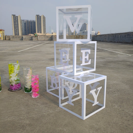 Letter Boxes A-Z for Boys Girls Baby Shower Decoration by Super-Event