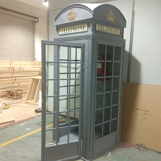 London Telephone Booth English Phone Box - Black