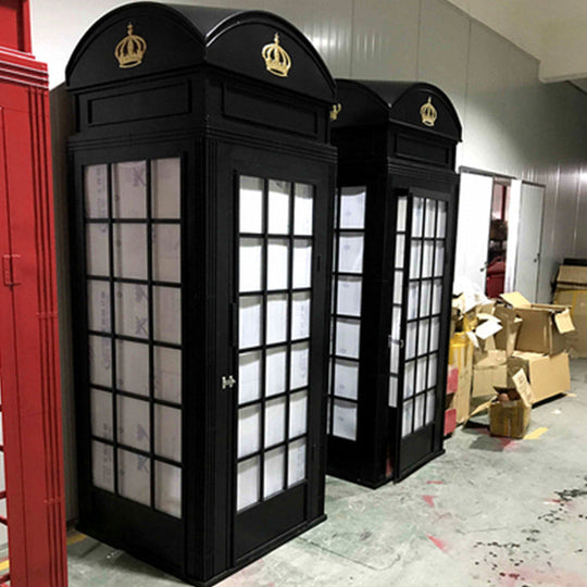 London Telephone Booth English Phone Box - Black