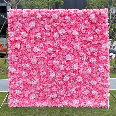 BD-022 3D Fabric Artificial Flower Backdrop Rolling Up Curtain Flower Wall - 8ft*8ft