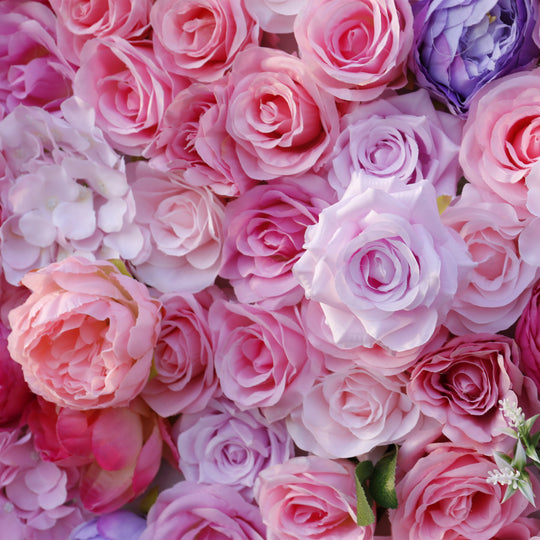 BD-013 3D Fabric Artificial Flower Backdrop Rolling Up Curtain Flower Wall - 8ft*8ft