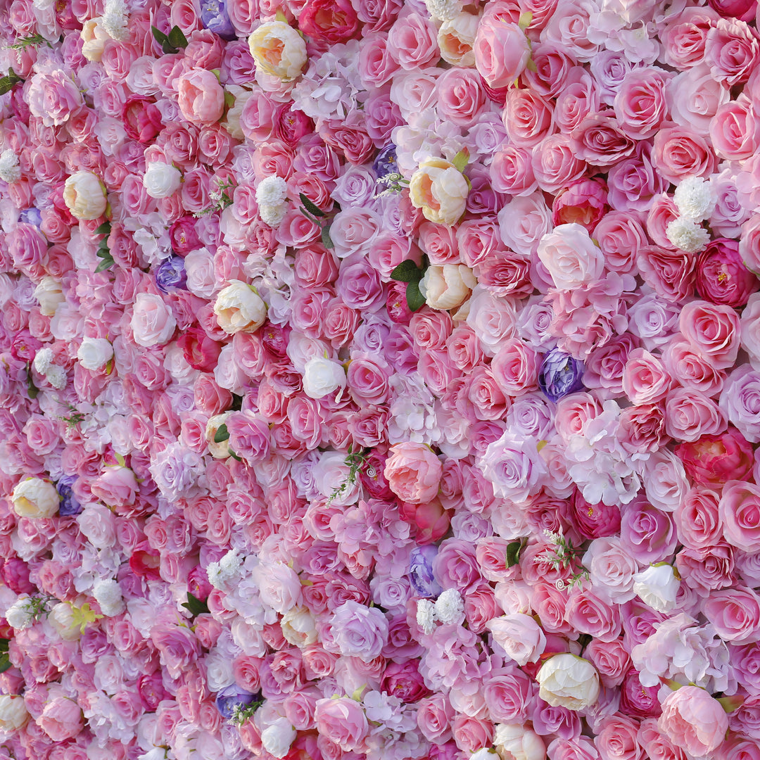 BD-013 3D Fabric Artificial Flower Backdrop Rolling Up Curtain Flower Wall - 8ft*8ft