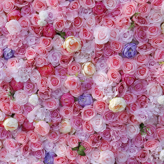 BD-013 3D Fabric Artificial Flower Backdrop Rolling Up Curtain Flower Wall - 8ft*8ft