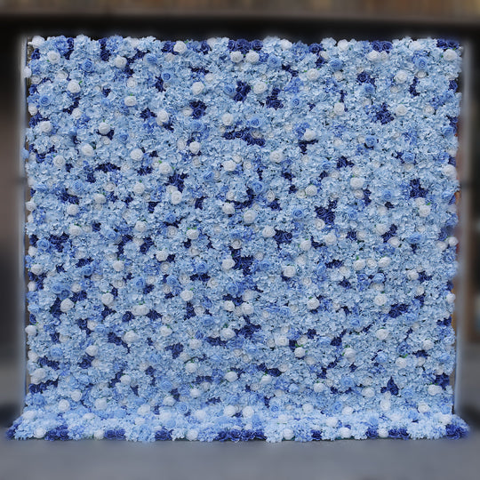 BD-054 3D Fabric Artificial Flower Backdrop Rolling Up Curtain Flower Wall - 8ft*8ft