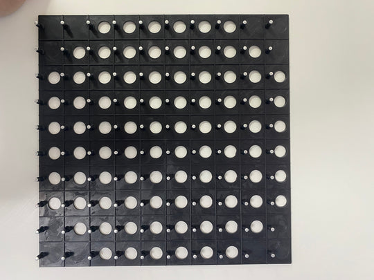Shimmer Wall Panels / Black Backing &amp; Square Sequins - Red