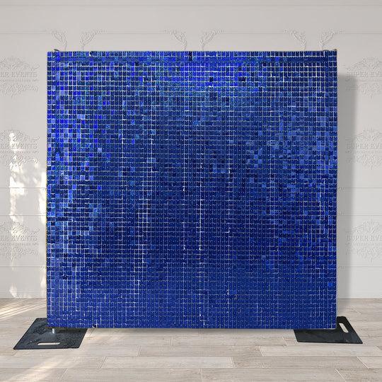 Shimmer Wall Panels / Clip Hole Backing &amp; Square Sequins - Royal Blue