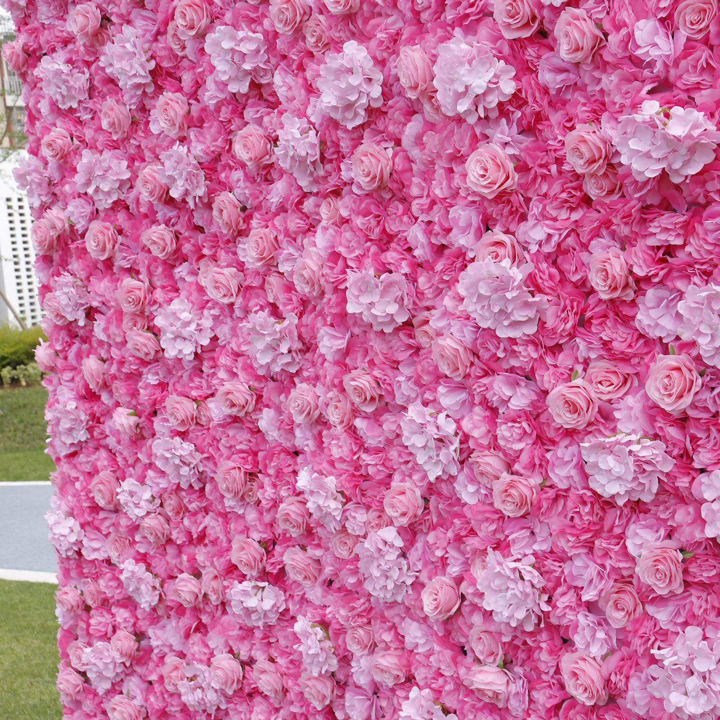 BD-022 3D Fabric Artificial Flower Backdrop Rolling Up Curtain Flower Wall - 8ft*8ft