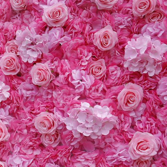 BD-022 3D Fabric Artificial Flower Backdrop Rolling Up Curtain Flower Wall - 8ft*8ft