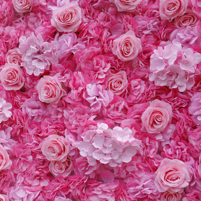BD-022 3D Fabric Artificial Flower Backdrop Rolling Up Curtain Flower Wall - 8ft*8ft
