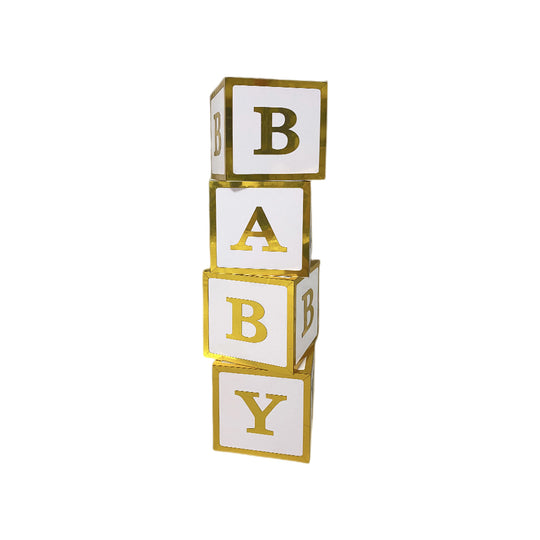 Letter Boxes A-Z for Boys Girls Baby Shower Decoration by Super-Event
